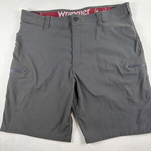 Wrangler Shorts Mens 48 Cargo Stretch Grey ATG All Terrain Gear Utility 10"